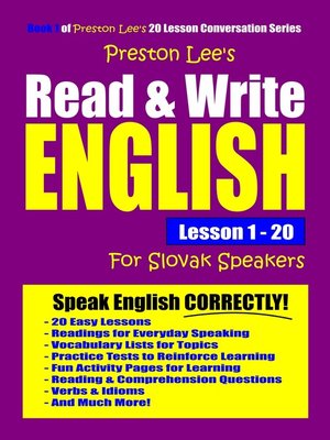 cover image of Preston Lee's Read & Write English Lesson 1